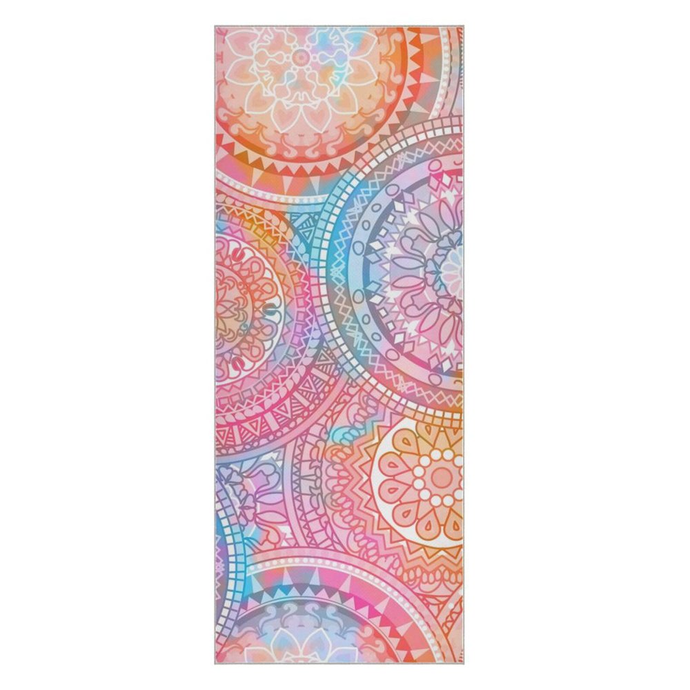Oriental Mandalas Hippie Kaleidoscope Yoga Towel,Hot Yoga Mat Towel - Sweat Absorbent Non-Slip Yoga Towel for Hot Yoga Pilates Gym Workout 73x27inch