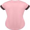 DIGITMON Women's Baseball Softball Jersey Button Down Premium Two-Stripe Sleeve Shirts Uniform PINKBLACK, X-Small view 3