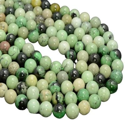 6MM Hydrogrossular Garnet Gemstone Green Round Loose Beads 15.5 inch Full Strand CHIK-STNRD-48529