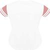 DIGITMON Women's Baseball Softball Jersey Button Down Premium Two-Stripe Sleeve Shirts Uniform WHITEPINK, X-Small view 2