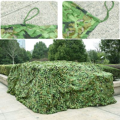 ACHZYFT Camouflage Net,Camping Party Decoration Camo Net,2mx3m 3mx3m 4mx5m 7mx10m 8mx10m Camo Netting Oxford Fabric Shade Net Hunting Shooting Army for Camping Hide,Green(Size:10mX10m)