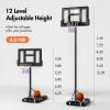 DRINCOSH Basketball Hoop, Portable Basketball Hoop Outdoor, Adjustable Height 4.3-10ft Basketball Goal, 44In Backboard Outdoor Basketball Hoops Goal System view 2