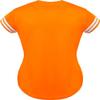 DIGITMON Women's Baseball Softball Jersey Button Down Premium Two-Stripe Sleeve Shirts Uniform ORANGEWHITE, X-Small view 3