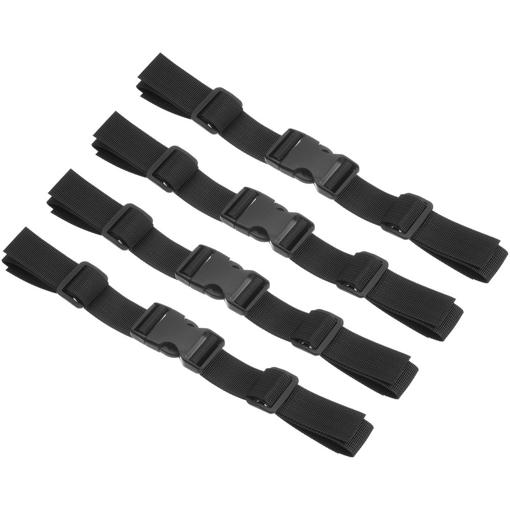 PATIKIL Backpack Chest Strap, 4 Pack Polyester Webbing Adjustable Replacement Strap with Quick-Release Buckle for Bag Outdoor Hiking Cycling, Black