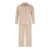 Women's Cotton Linen Two Piece Work Suits Summer Ladies Oversized Tops and Pants Sets Dressy Casual Solid Outfits view 2