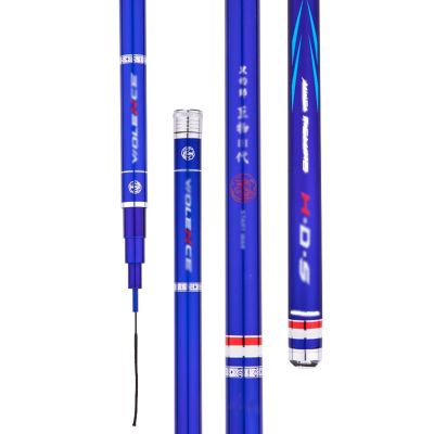MirOdo Fishing Rod Ultra-Light Ultra-Hard Carbon Telescopic Fishing Rods 4.3M-13M Long Section Hand Pole Sturgeon Rod Mackerel Rod Big Thing Fishing Pole (Color : Blue, Size : 11m)