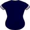DIGITMON Women's Baseball Softball Jersey Button Down Premium Two-Stripe Sleeve Shirts Uniform NAVYWHITE, X-Large view 3