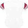 DIGITMON Women's Baseball Softball Jersey Button Down Premium Two-Stripe Sleeve Shirts Uniform WHITEHOTPINK, Small view 2