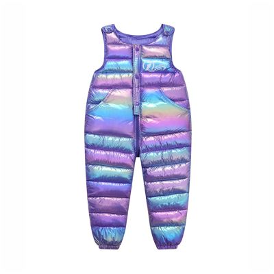 Toddler Snow Pants Baby Boy Winter Warm Clothes Snowsuit Girl Overalls Ski Pants (Purple, 4-5 Years)