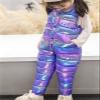 Toddler Snow Pants Baby Boy Winter Warm Clothes Snowsuit Girl Overalls Ski Pants (Purple, 4-5 Years) view 3