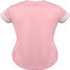DIGITMON Women's Baseball Softball Jersey Button Down Premium Two-Stripe Sleeve Shirts Uniform PINKWHITE, Large view 3