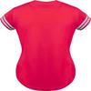 DIGITMON Women's Baseball Softball Jersey Button Down Premium Two-Stripe Sleeve Shirts Uniform HOTPINKWHITE, X-Small view 3