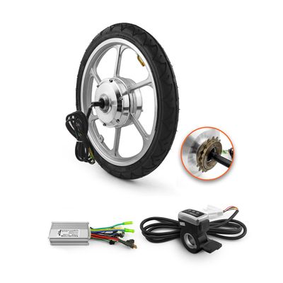 350w 16 Inch Bicycle Rear Drive Hub Brushless Gear Motor Wheel Thumb Throttle (24Vwith tire)