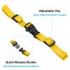 PATIKIL Backpack Belt Strap, 2 Pack Nylon Webbing Adjustable Replacement Waist Strap with Quick-Release Buckle for Pack Backpack Luggage Bags, Yellow view 3