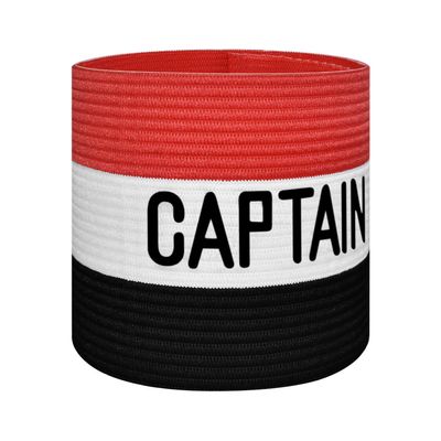 JRINYE Unisex Sport Captain Armband, Adjustable Captain's Armband for Soccer Training Adults & Youths Elastic Captain Arm Band Soccer Sports Accessories - (One Size, Black&Red)