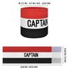 JRINYE Unisex Sport Captain Armband, Adjustable Captain's Armband for Soccer Training Adults & Youths Elastic Captain Arm Band Soccer Sports Accessories - (One Size, Black&Red) view 2