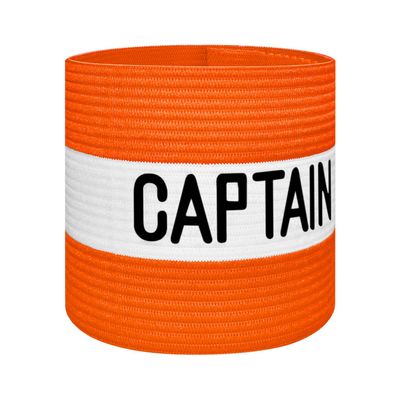 JRINYE Unisex Sport Captain Armband, Adjustable Captain's Armband for Soccer Training Adults & Youths Elastic Captain Arm Band Soccer Sports Accessories - (One Size, Orange)