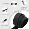 AWAYTR Boys Canvas Web Belts - Adjustable School Uniform Youth Belt Kids Golf Belt with Silver Flip-Top Buckle (90cm,Black) view 2