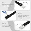AWAYTR Boys Canvas Web Belts - Adjustable School Uniform Youth Belt Kids Golf Belt with Silver Flip-Top Buckle (90cm,Black) view 3