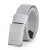 AWAYTR Boys Canvas Web Belts - Adjustable School Uniform Youth Belt Kids Golf Belt with Silver Flip-Top Buckle (90cm,Gray) view 1