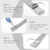 AWAYTR Boys Canvas Web Belts - Adjustable School Uniform Youth Belt Kids Golf Belt with Silver Flip-Top Buckle (90cm,Gray) view 3