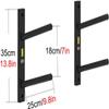 Katzowen Wall Mount Organizer Stand Black Yoga Mat Storage Rack Shelf, for Pilates Exercise Mats/Foam Rollers/Resistance Bands, Up to 6 Inch Diameter (Size : 2-Tier) view 2