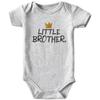 Acwssit little brother Baby Brother Boy Clothes Funny newborn boy gifts Bodysuit 0-3 months Gray(3-6Months) view 1