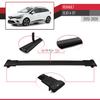 apline Compatible with Renault Clio 4 ST 2013-2020 Fly Model Car Roof Rack Cross Bar Black Aluminium 3 Bars view 4