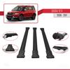 apline Compatible with Skoda Yeti 2009-2017 Fly Model Car Roof Rack Cross Bar Black Aluminium 3 Bars view 3