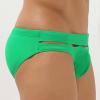 Ctreela Personalized Bikini Undies for Men Low Rise Sexy Cut Out Briefs Micro Bikinis Swim Briefs Hollow Out Underwear Green view 4