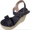 Ladmiple Wedge Shoes For Women Low Heel Womens Espadrilles Sandals Flats,Women's Platform Sandals Espadrille Wedge Summer Ankle Strap Studded Open Toe Sandal view 1