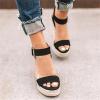 Ladmiple Wedge Shoes For Women Low Heel Womens Espadrilles Sandals Flats,Women's Platform Sandals Espadrille Wedge Summer Ankle Strap Studded Open Toe Sandal view 4