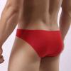Ctreela Men's Elephant Nose Hip Briefs Lingerie for Straight Men One Piece Smooth Bulge Pouch Underwear Bikini Underpants Red view 2