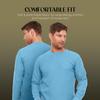 JMR Mens Thermal Shirt Long Sleeve - Heavyweight 100% Cotton Waffle Weave Top, Warm Breathable Base Layer or Standalone Cold Weather Essential (Sky Blue) view 3