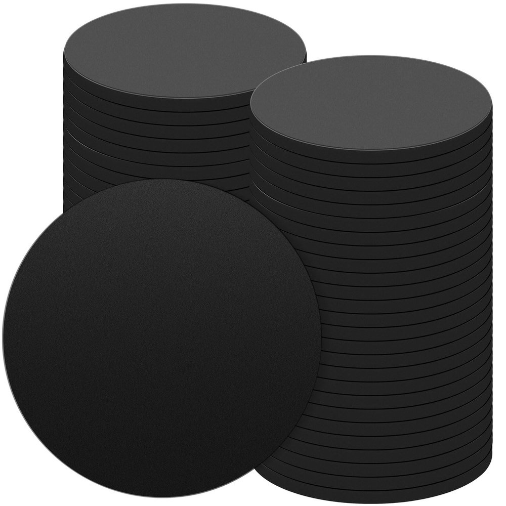 Haull 50 Pcs Billiard Pool Table Leg Shims 3" Diameter Rubber Pool Table Leveler kit Shims Foot Pads(Round,0.2 Inch Thick)