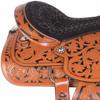 Premium Leather Western Barrel Racing Horse Saddle Tack Set Size 10" to 19" Inches Brown with Black Seat Handmade Tooled Saddle ME-WLS-137 (10" Seat) view 4