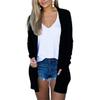 Cardigans for Women Thin Summer Beach Cardigan Lightweight Cover Ups Solid Open Front Cardigans Outwear with Pockets Black view 1