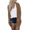 Cardigans for Women Thin Summer Beach Cardigan Lightweight Cover Ups Solid Open Front Cardigans Outwear with Pockets Khaki view 1