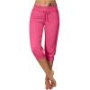 Canbebig Sweatpants for Women Capri Pants Cropped Jogger Running Pants Lounge Loose Fit Drawstring Waist Trousers with Pockets view 1