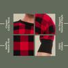 JMR Mens Thermal Shirt Long Sleeve - Heavyweight 100% Cotton Waffle Weave Top, Warm Breathable Base Layer or Standalone Cold Weather Essential (Red Plaid) view 4