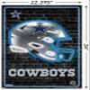 Trends International NFL Dallas Cowboys - Neon Helmet 23 Wall Poster, 34L x 22.4W, Poster & Clip Bundle view 3