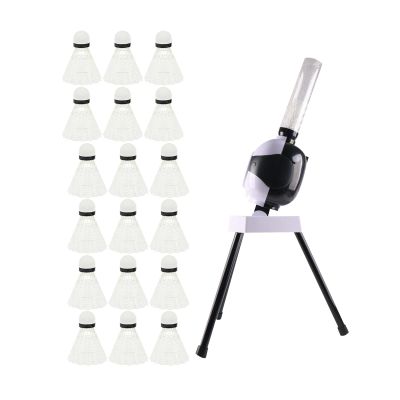 Tachiuwa Automatic Badminton Serve Machine Badminton Ball Tosser Badminton for Kids, with 18 Badmintons