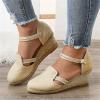 Ladmiple Womens Wedges Wide Width Women's Platform Sandals Wedge Ankle Strap Open Toe Sandals view 3