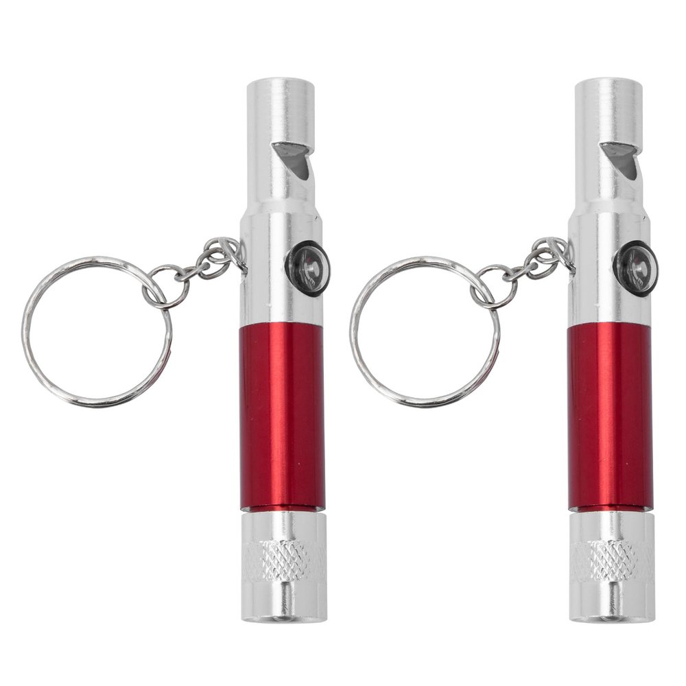 VANZACK 2pcs Survival Keychain Survival Flashlights Camping Flashlight Outdoor Survival Whistles LED Lights Whistle Camping Whistle Emergency Whistle Compass Whistle for Outdoor Key Chain
