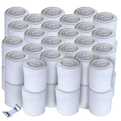 48 Pack Traditional Sport Bandages Sporting Gauze for Box Vendas Deportivas set of Athletic Gauzes for Hand Wraps used in Mexican Boxing Gloves Combat Sports MMA & Martial Arts 2" x 16.5 ft Long