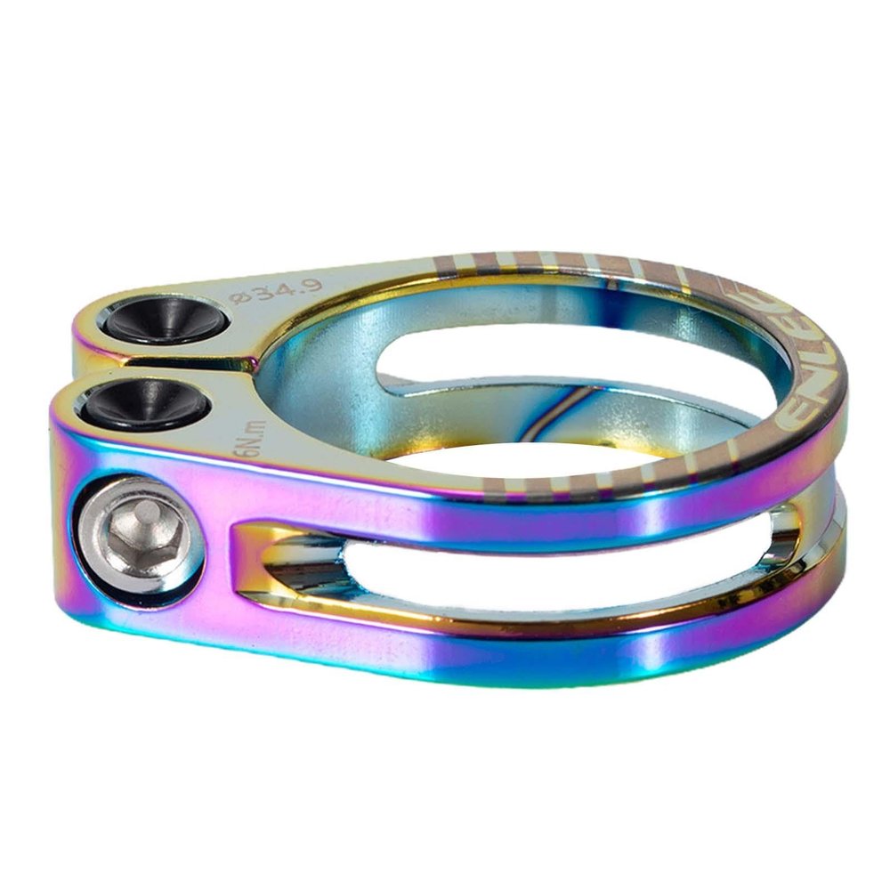 rockible Bicycle Seatpost Clamp, Bike Seat Post Clamp, Bolts Binder Clamp, Seatpost Clip for Folding Bikes, Mountain Bikes, Colorful 34.9mm