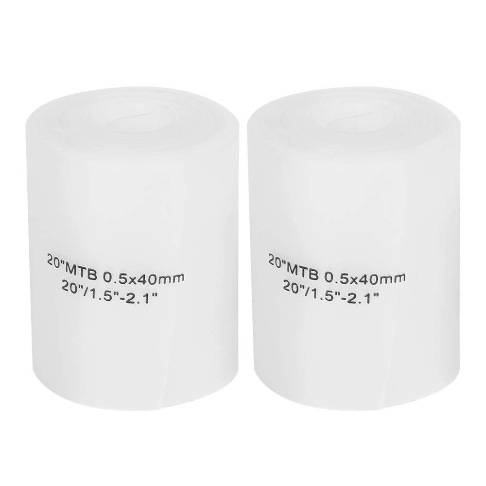 Qiilu 20 X4 Inch Fat Tyre 2Pcs Tire Liner Anti Puncture Proof Belt Tape Protector Set White Polyurethane Pad Mountain Road Cycling Sory (Anti tie)