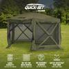 CLAM Pop Up Screen Tent, Outdoor Camping Gazebo Canopy, Pavilion, 12.5', Green - Heavy-Duty Portable Screened Shelter with Netting for Beach, Patio, and Backyard view 3