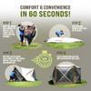 CLAM Pop Up Screen Tent, Outdoor Camping Gazebo Canopy, Pavilion, 12.5', Green - Heavy-Duty Portable Screened Shelter with Netting for Beach, Patio, and Backyard view 4