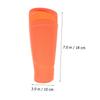 Kisangel 2sets Football Shin Guard Sock Cover Breathable Leg Guard Board Comfortable Fit for Soccer Adult Orange view 2